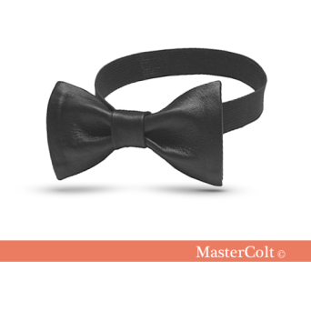 Leather bow tie