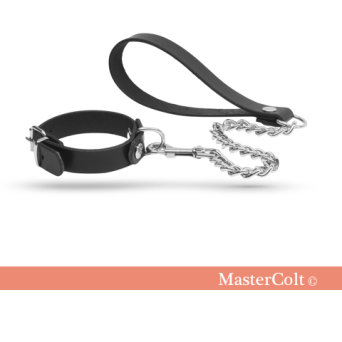 Leather Cockring with leash